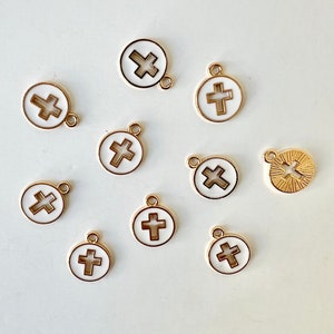10 pcs Mini Cross, Tiny Cross, Cross Charms, Mini Cross Charm, Mini Cross Pendants, Jewelry Supplies, Vintage Cross, Small Cross, Baptism