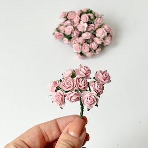 Mulberry Pink Rose, Pink Flowers, Mulberry Paper Flowers, Pink Rose, Pink, Paper Craft Flowers, Artificial Flowers, Wedding Crafts