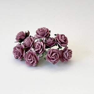 Mulberry Mauve Rose, Mauve Flowers, Mulberry Paper Flowers, Dusty Rose, Mauve, Paper Craft Flowers, Artificial Flowers, Wedding Crafts