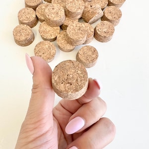 10 pcs Corks Stoppers size of 28x12mm, Corks for Miniature Bottles Small, Corks for Crafting, DIY Cork Coasters, Cork Coasters Round Edge