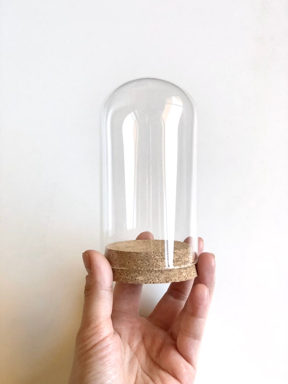 Big Dome Glass Jar, 120x68mm, Dome Jar, Cloche Dome, Cork, Glass Jar, Big Jar, Bell Jar, Beauty and the Beast, Glass Bottles, DIY Pendant