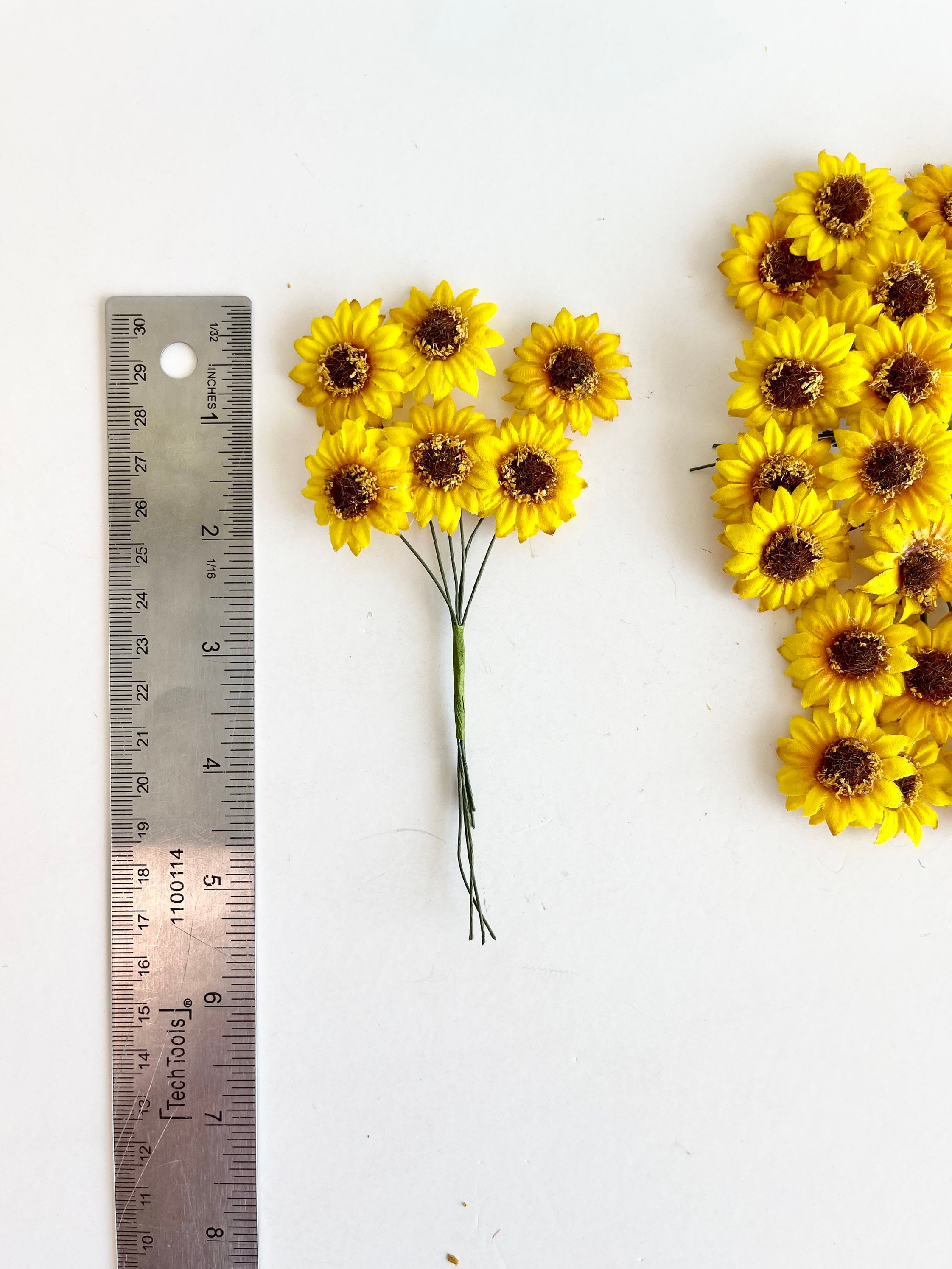 Silk Sunflowers Silk Flowers Polyester Sunflowers Fabric Etsy