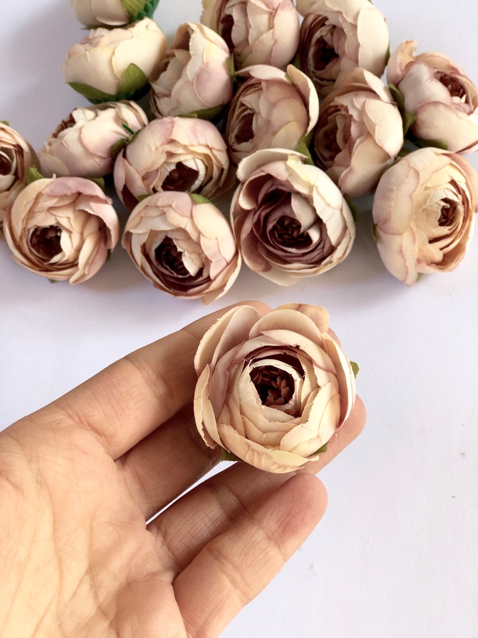 10 Pcs Artificial Flowers Flowers Blush Flowers Silk Etsy India