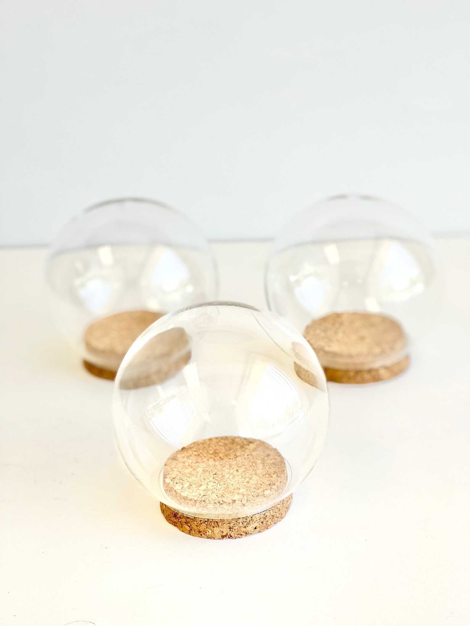 Big Dome Glass Jar, Dome Jar, Glass Globe,10cm Round Cloche, Cork