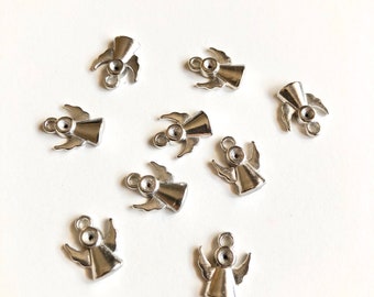 10pcs Engel Charms, Halo Charms, Engel Anhänger, Antik Silber Charms, kleine Engel Charms, Engel Flügel Charms, Engel Anhänger, Erkenntnisse