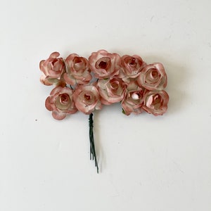 120pc Mulberry Mauve Rose, Mauve Flowers, Mulberry Paper Flowers, Dusty Rose, Mauve, Paper Craft Flowers, Artificial Flowers, Wedding Crafts