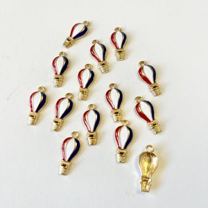 10 pcs Hot Air Balloon, Hot Air Balloon Charms, Hot Air Balloon Pendants, Jewelry Supplies, Small Hot Air Balloon Charms, Balloon charms