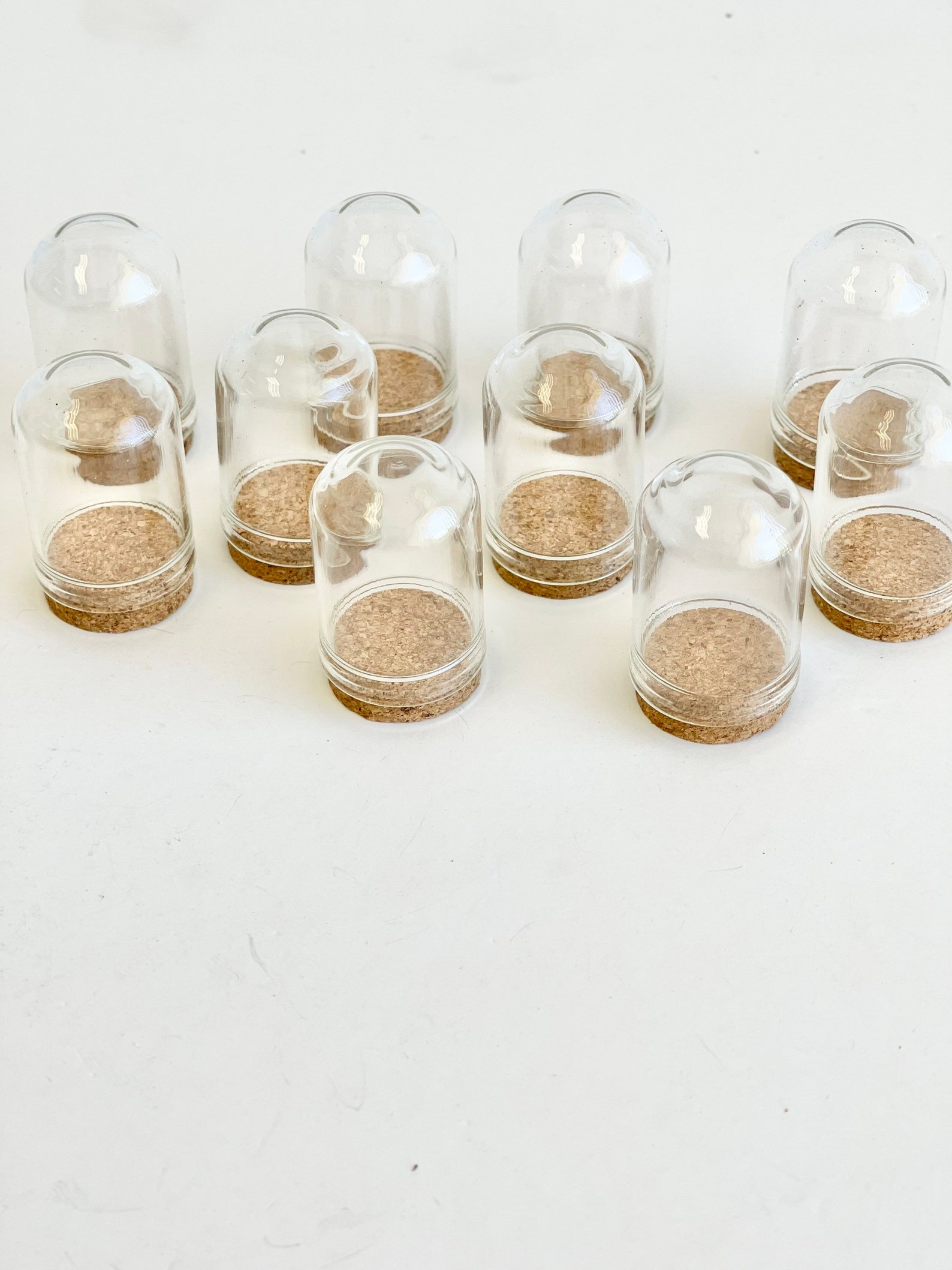 10 Pcs Mini Dome Glass Jar, 36.5x22mm, Dome Jar, Cloche Dome, Cork