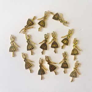 10 pcs Ballerina Charms, Dance Ballet Planner Charm , Bracelet, Ballet Charm, Ballet Charm Bracelet, Ballet Dancer, Dancer Charm, Ballet