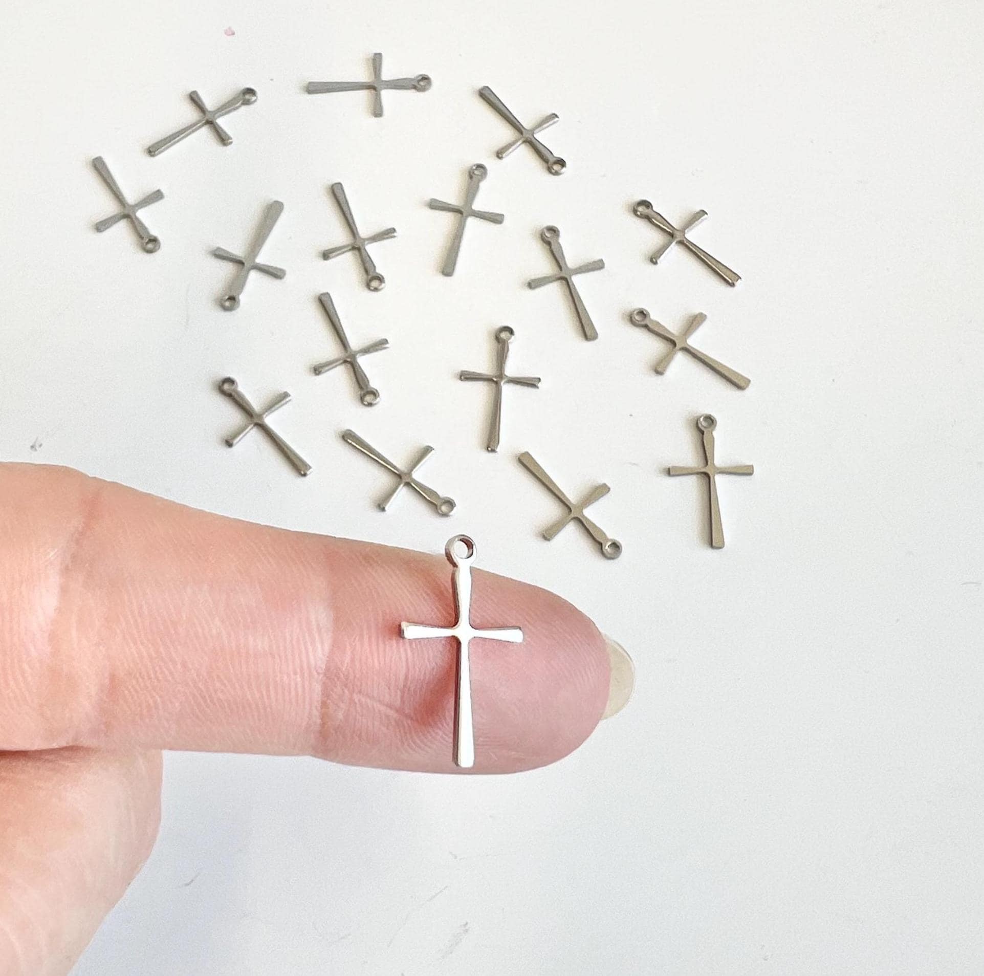 10 Pcs Mini Cross, Tiny Cross, Cross Charms, Mini Cross Charm, Mini ...