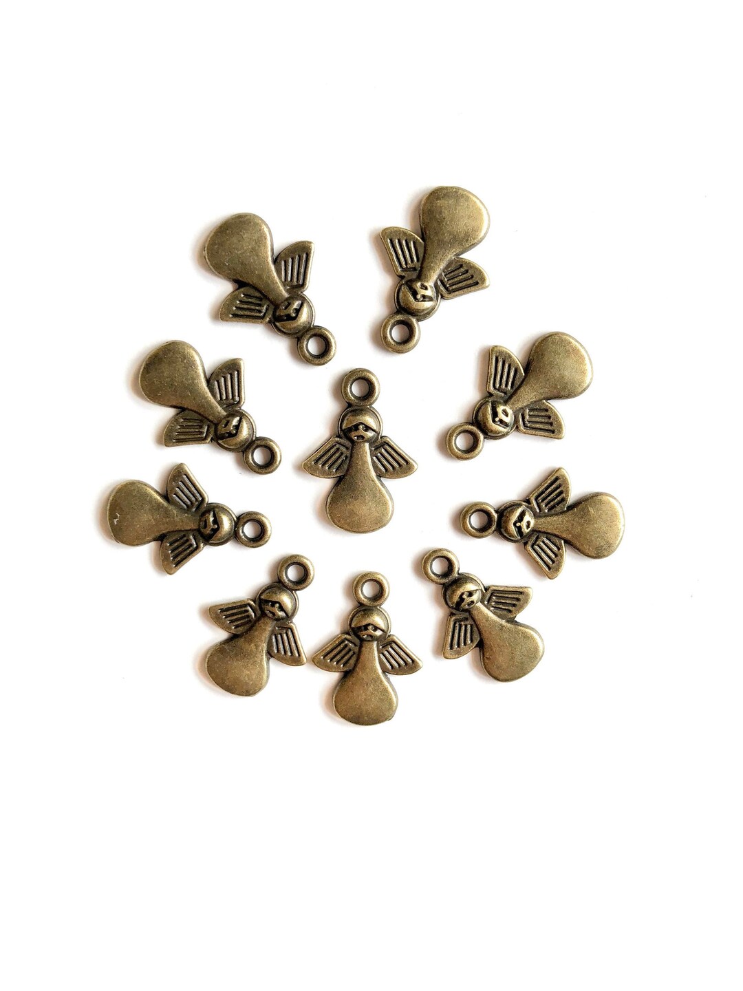 10pcs Angel Charms, Halo Charms, Angel Pendants, Victorian Angels