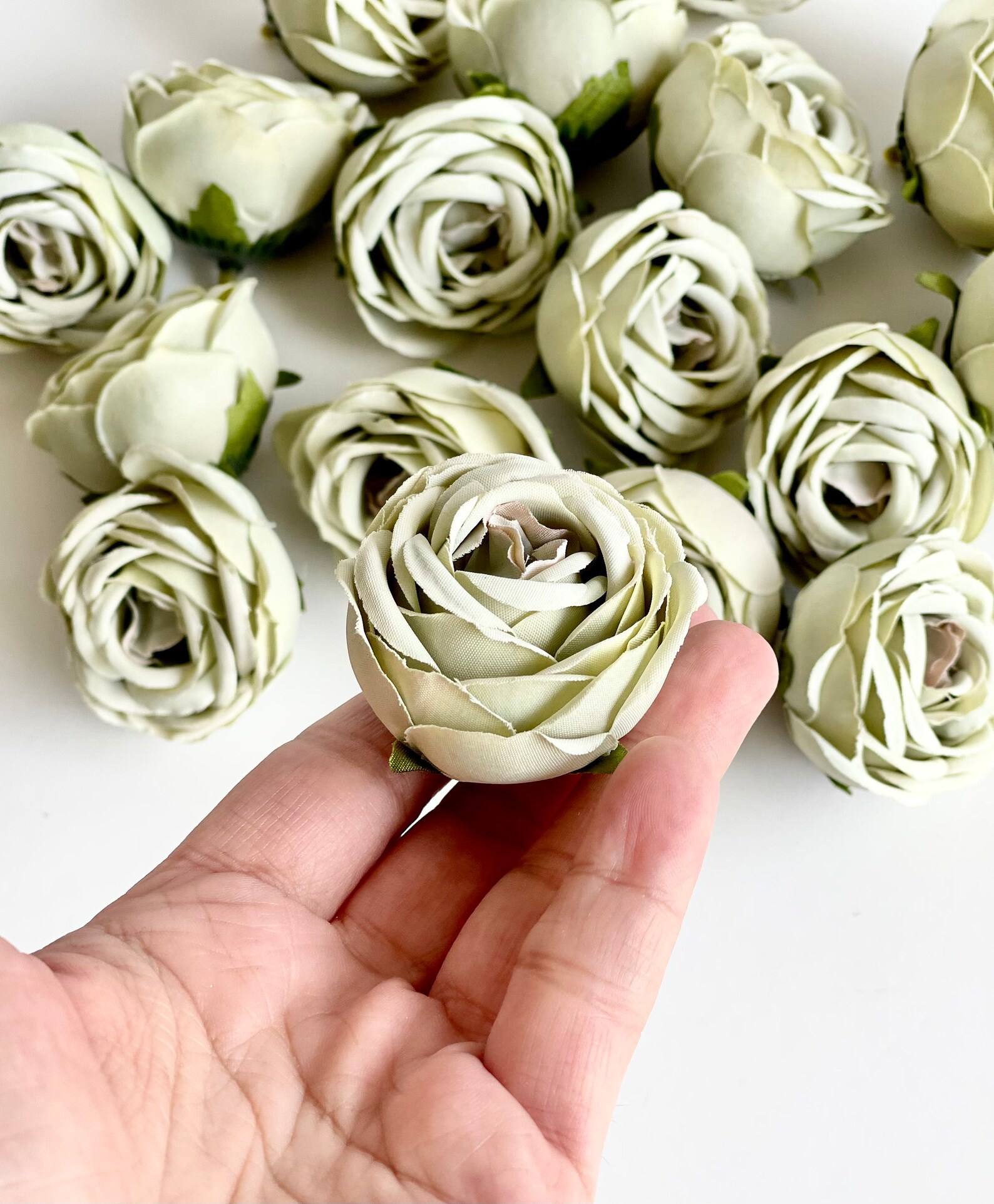 10 pcs Artificial Flowers Flowers Sage Green flowers Silk Etsy