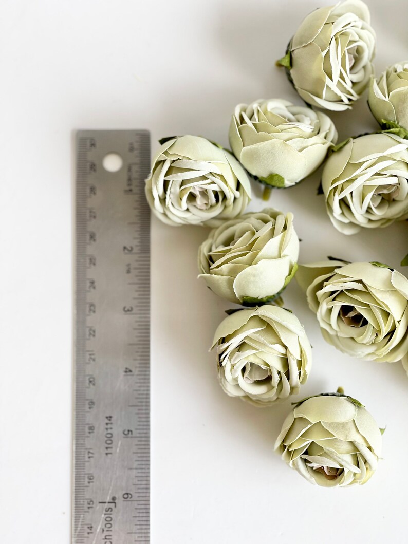 10 Pcs Artificial Flowers Flowers Sage Green Flowers Silk Etsy