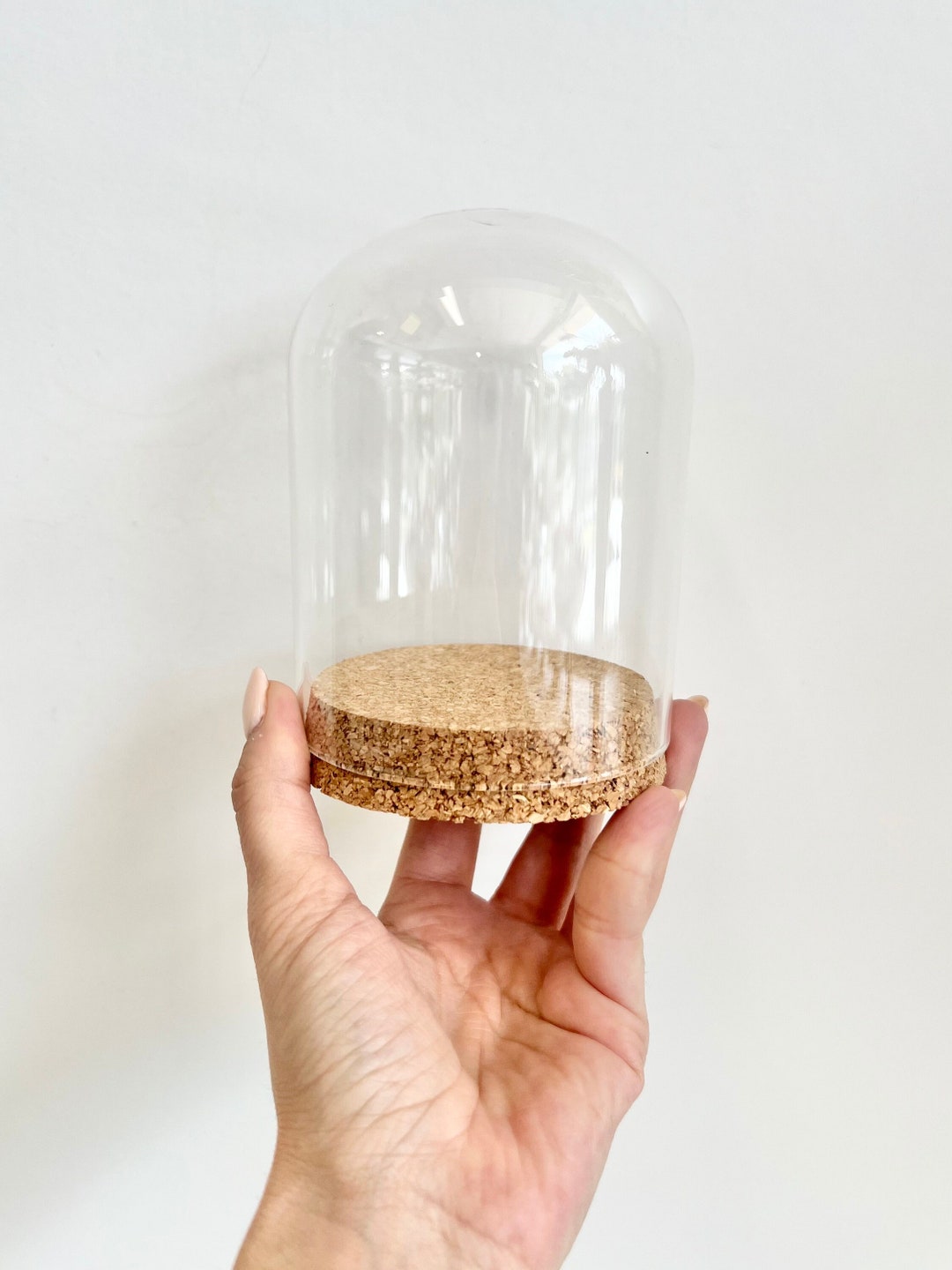 Big Dome Glass Jar, 120x90mm, Dome Jar, Cloche Dome, Cork, Glass Jar