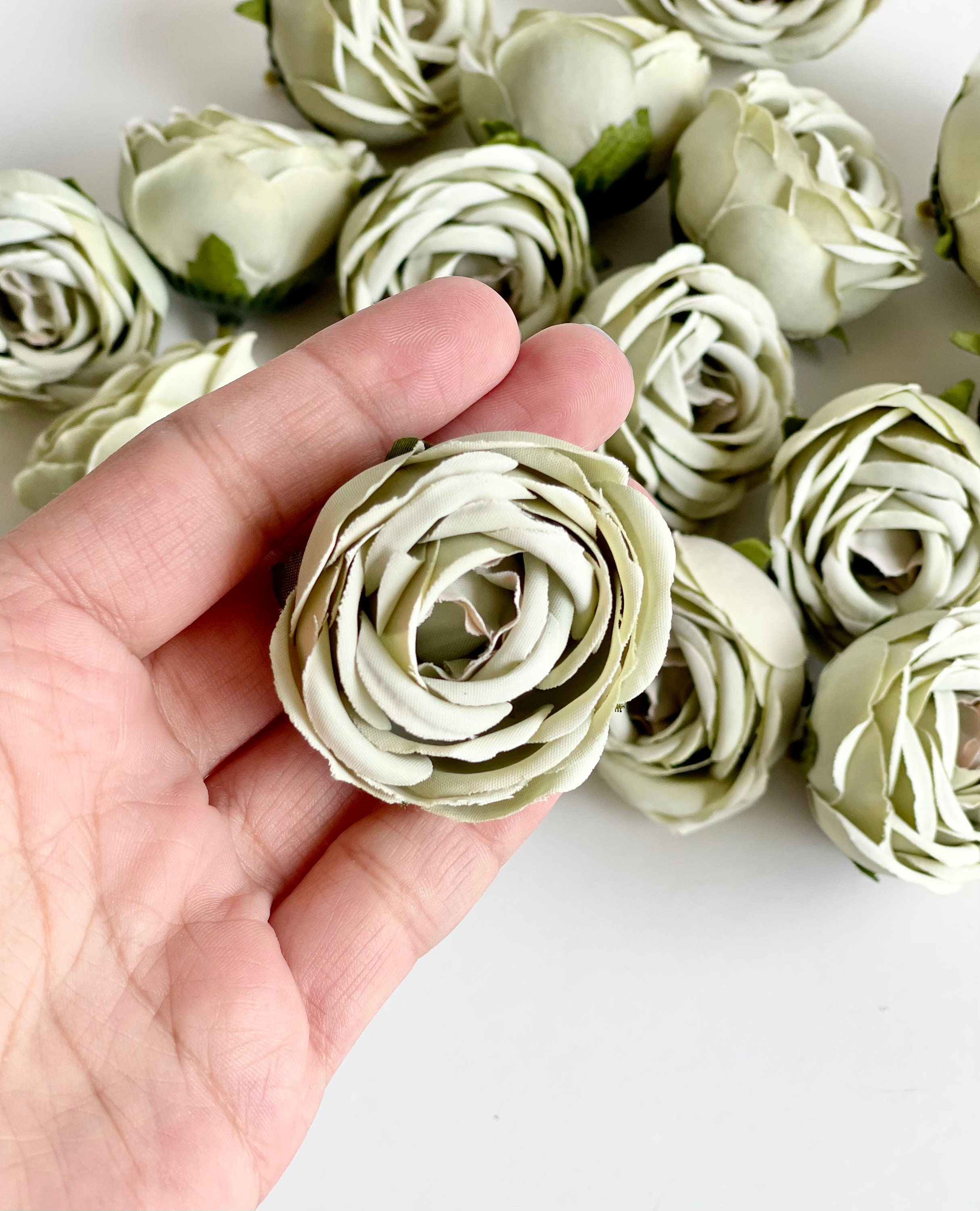 10 Pcs Artificial Flowers Flowers Sage Green Flowers Silk Etsy UK