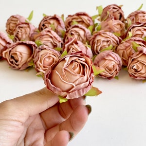 10 pcs Artificial Flowers, Blush Flowers, Silk Flowers, Wedding Flowers, Supplies, Fake flowers, Rose Gold Flower, Boho Palette Color Rose
