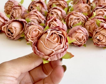 10 Stück Künstliche Blumen, Blumen, Blush blumen, Seidenblumen, Hochzeitsblumen, Vorräte, Kunstblumen, Rose gold Blume, Weihnachten, Party