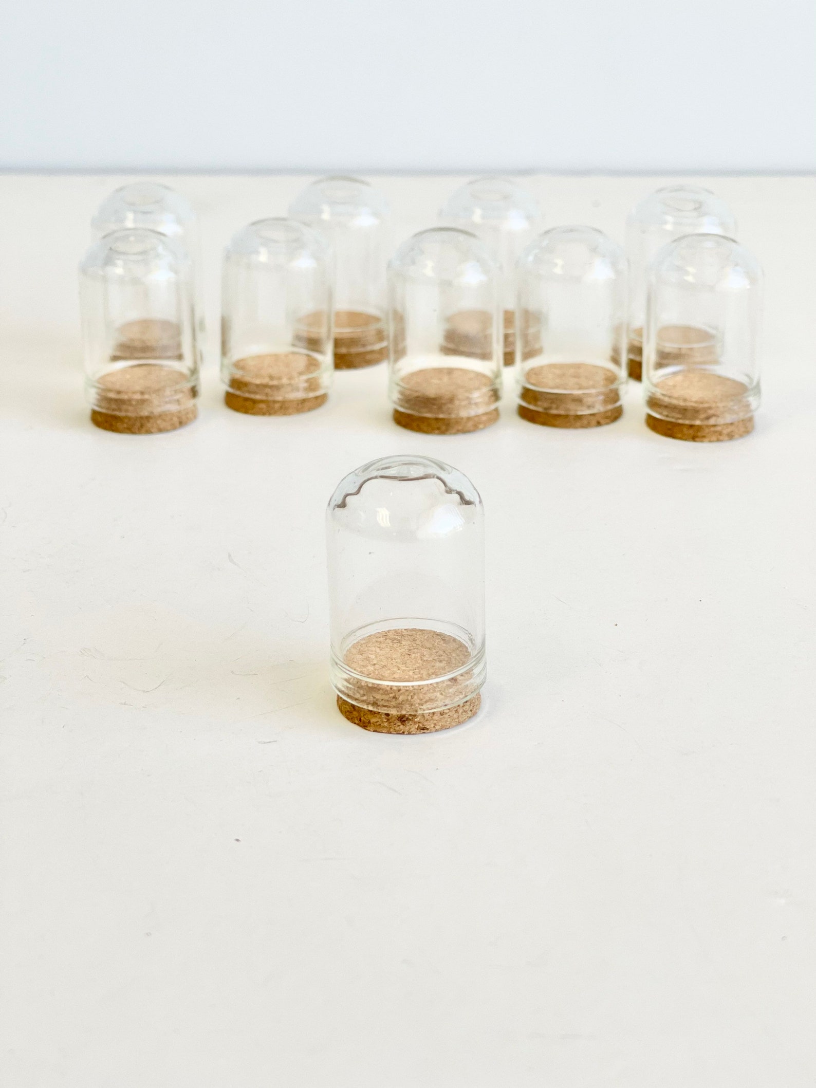 10 Pcs Mini Dome Glass Jar, 36.5x22mm, Dome Jar, Cloche Dome, Cork