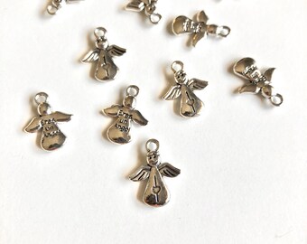 10pcs Engel Charms, Halo Charms, Engel Anhänger, viktorianischen Engel, Engel Charms, Silber Engel, Engel Anhänger, Erkenntnisse, Engel Geschenke