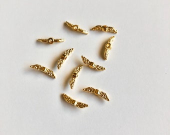 10 Stk. Gold Engel Flügel Anhänger, 10 Stück Engel Charms, Heiligenschein Charms, Engel Anhänger, Kleine Engel Charms, Engel Flügel Charms, Engel Anhänger