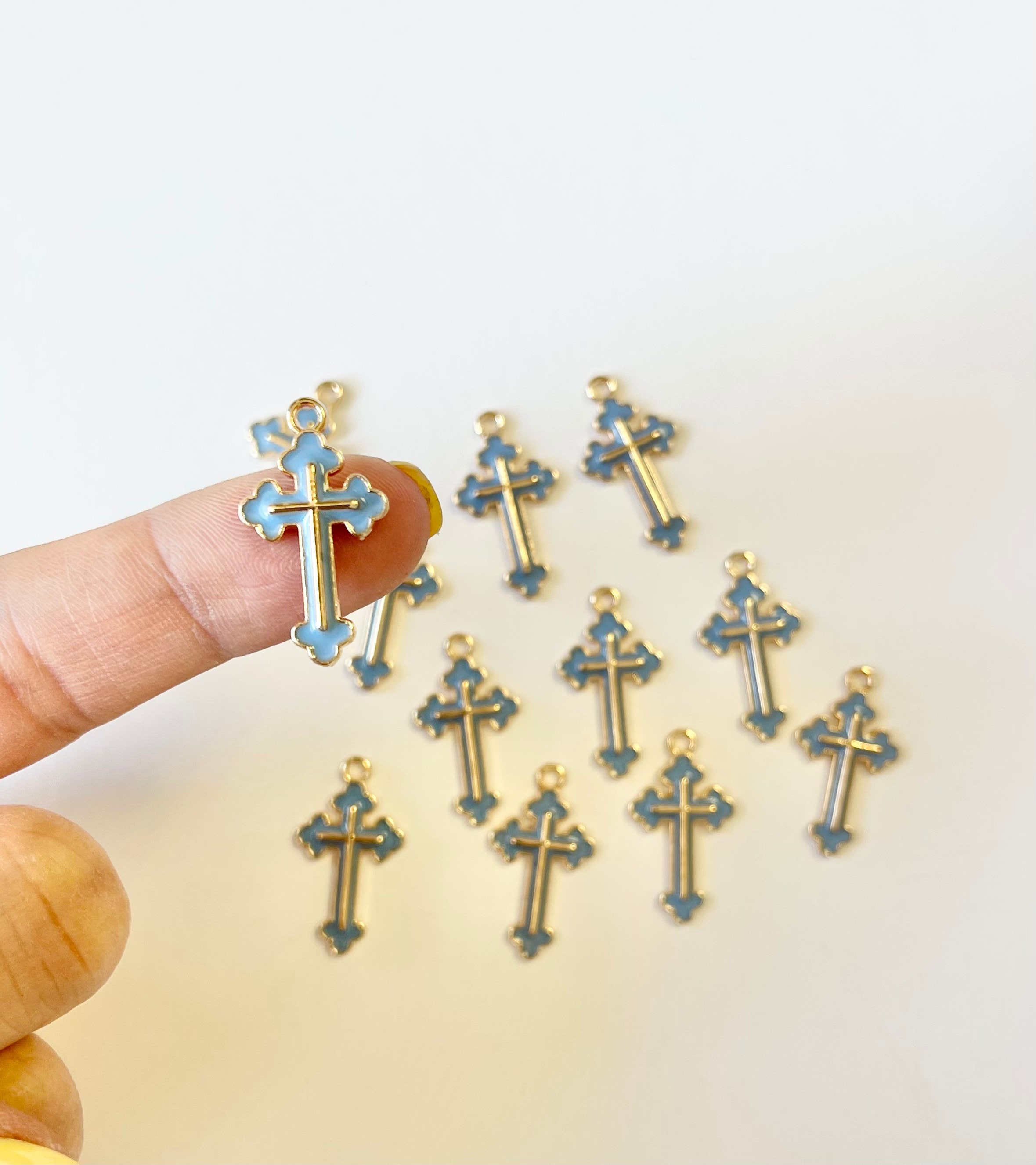 10 Pcs Mini Cross, Tiny Cross, Cross Charms, Mini Cross Charm, Mini ...