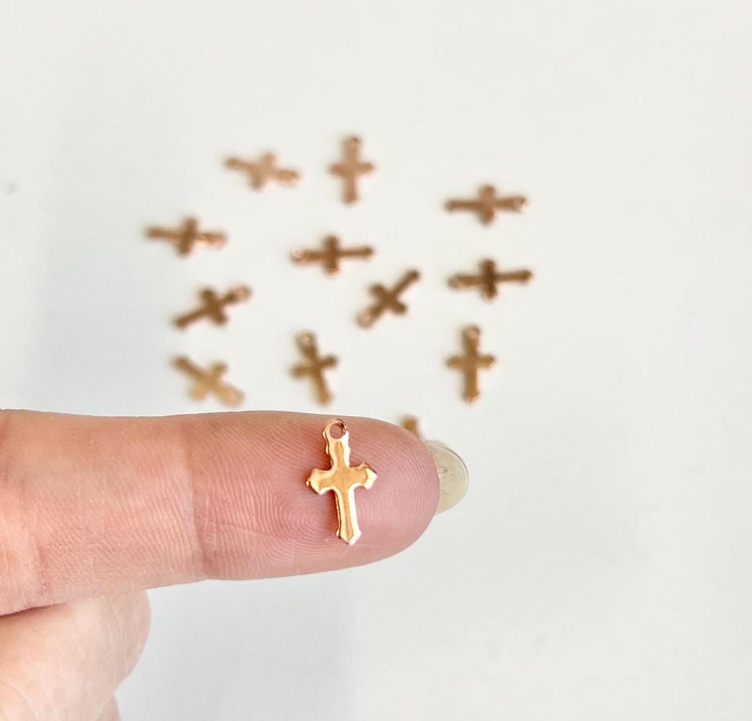 10 Pcs Mini Cross, Tiny Cross, Cross Charms, Mini Cross Charm, Mini ...