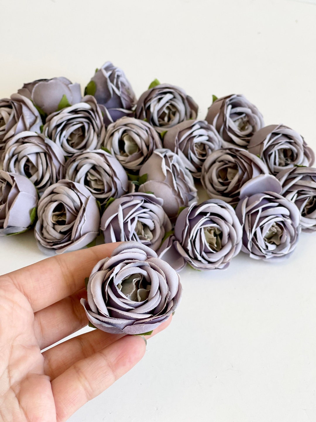 Hray Roses 10 Pcs Gray Roses Heads, Artificial Flowers, Silk Flowers, Wedding ...