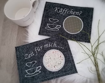 Vilten onderzetters, souvenirs voor koffieuitnodigingen, kopjesonderzetters, decoratie, kleine attentie, tijd voor mij