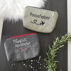 Kosmetiktasche Reise, Medikamententasche, Reiseapotheke Tasche, Kulturbeutel klein, Geschenk für Reisende