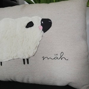 Decorative cushion sheep wool image 5