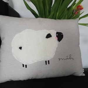 Decorative cushion sheep wool image 9