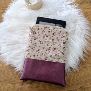 Ebook Reader Hüllen genäht zarte Blümchen, Geschenk für Leser