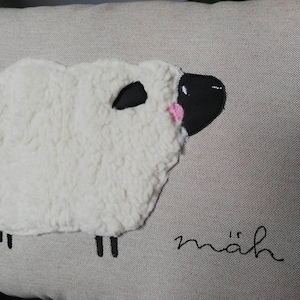 Decorative cushion sheep wool image 7