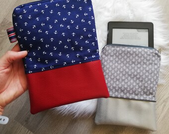Ebook Reader Covers sewn maritime, gift for readers, ebook cover