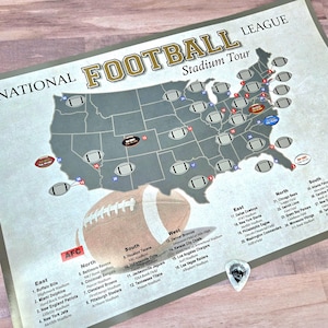 Carte à gratter du stade de football professionnel, tracker de liste des stades de football, cadeau de football, affiche de football professionnel, fan de football