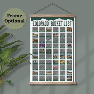 Colorado Bucket List Colorado Scratch Off Poster Colorado Housewarming Gift Colorado Travel Map Denver Colorado Springs Colorado Art image 2