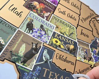 Scratch Off Map of the U.S., Travel Bucket List Poster, 50 States Adventure Map, Places Visited