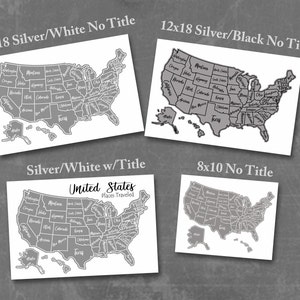USA scratch off map United States poster Travel educational map Etsy sales tracker Bucket List poster, Places traveled, Scratch off image 2