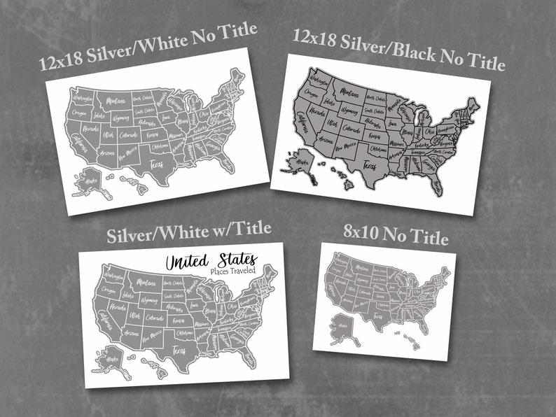 USA scratch off map United States poster Travel educational map Etsy sales tracker Bucket List poster, Places traveled, Scratch off image 2