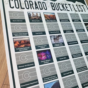 Colorado Bucket List Colorado Scratch Off Poster Colorado Housewarming Gift Colorado Travel Map Denver Colorado Springs Colorado Art image 6