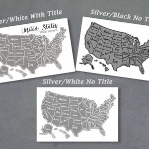 USA Scratch Off Map State Symbols map United States Poster Educational travel scratch off poster Places Traveled Map Scratch off poster image 3