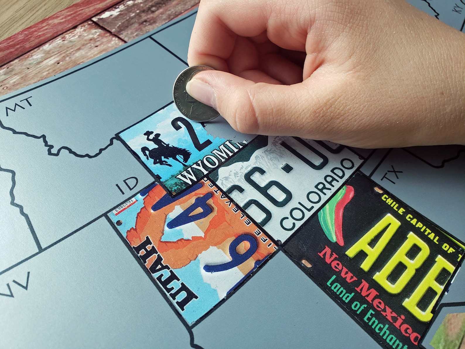 License Plate Scratch off Map United States Scratchoff Etsy