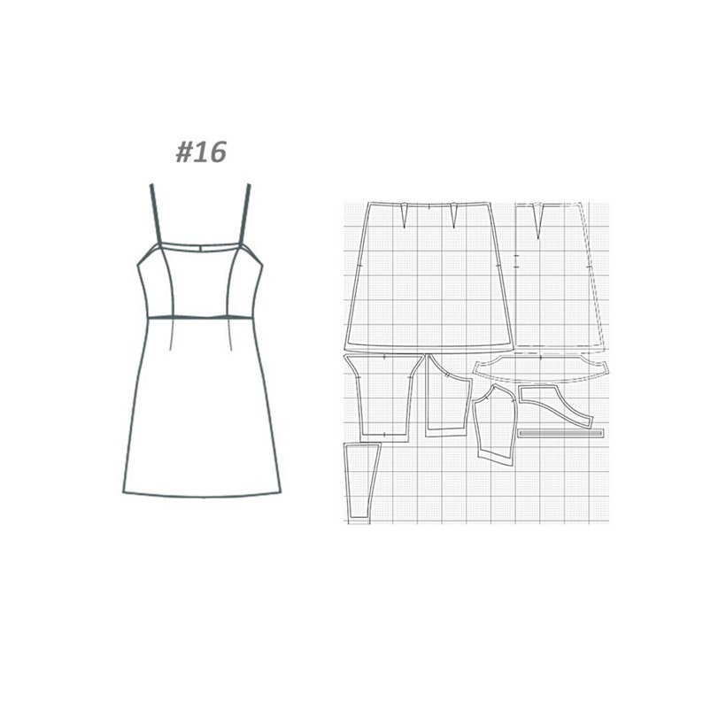 Basic Sewing Pattern for Dress Shirt Skirt Shorts Vneck Etsy Canada