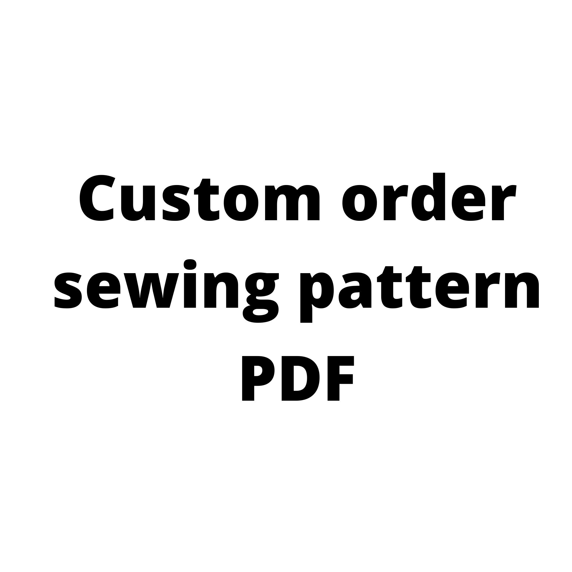 Custom Order Sewing Pattern Etsy