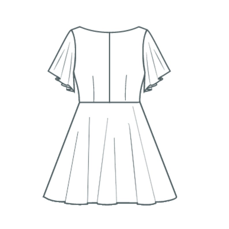 Flowy V-neck Summer Dress With Sleeves Sewing Pattern for - Etsy