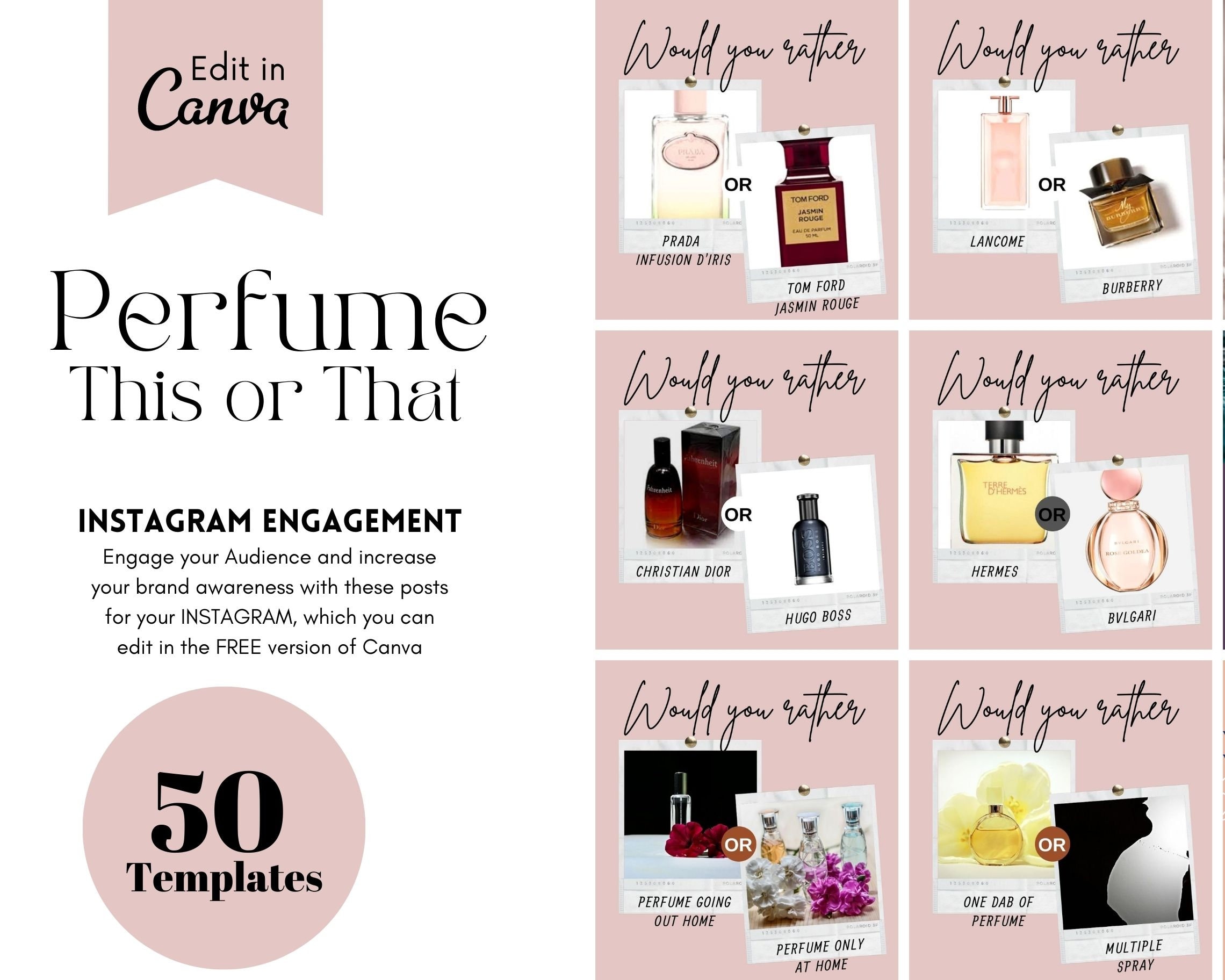 50 Perfume This or That Instagram Template Perfume Social Media Post Perfume Instagram Post