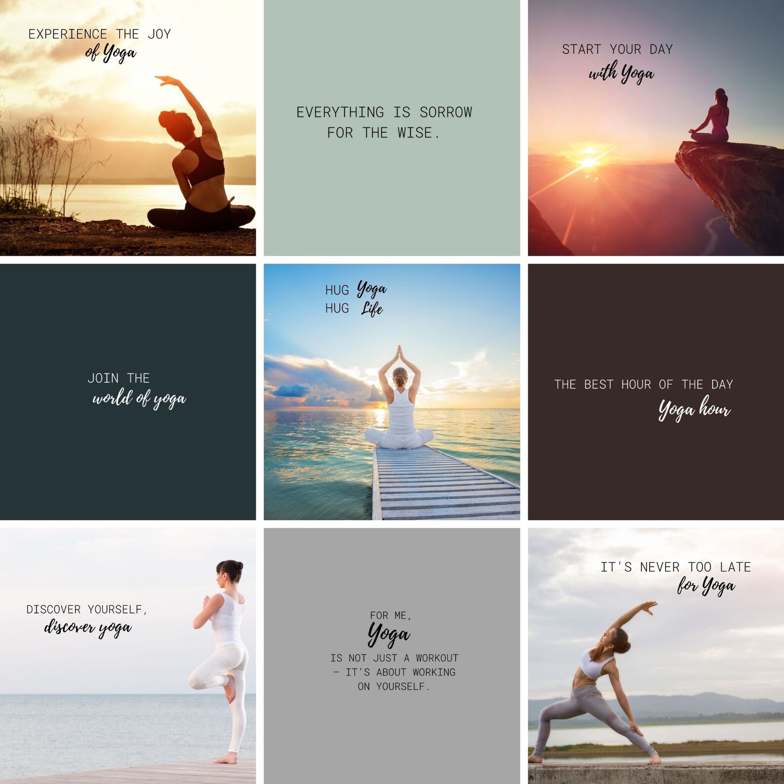 50 Yoga Quotes Instagram meditation quotes Instagram yoga | Etsy