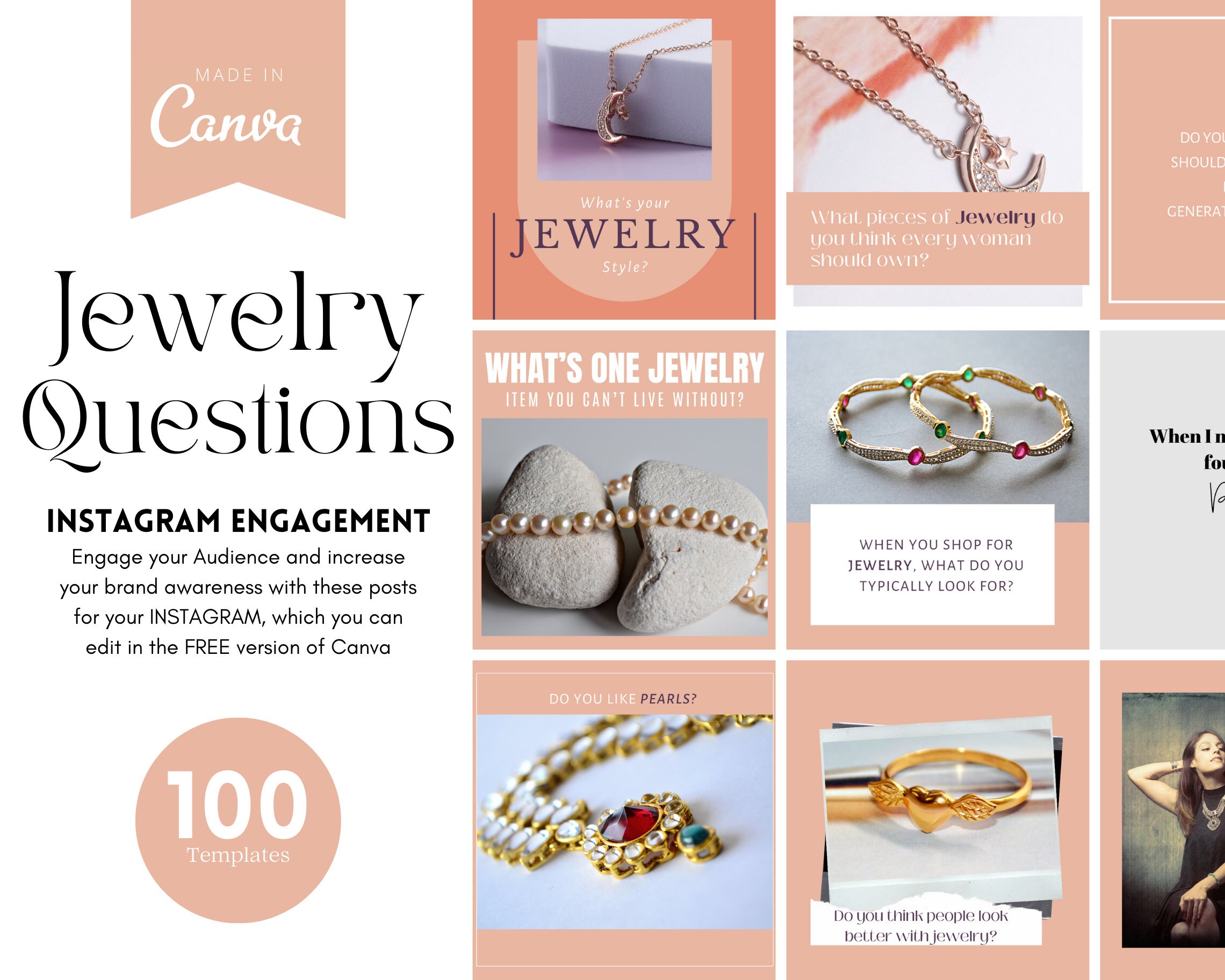 Instagram Questions Template Etsy