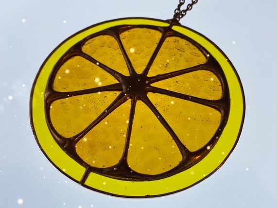 ステンドグラス パネル 「檸檬」 レモンのパネル (11/22) - Stained