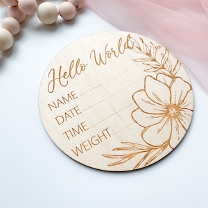 Birth Announcement Plaque, Baby Announcement Plaque, Im Here Disc, Hospital Baby Welcome Sign, Baby Stats Sign, New Born Welcome Sign, Baby,